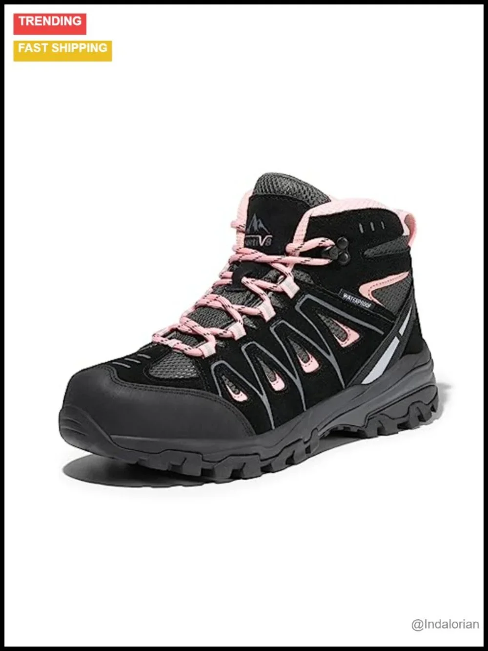 Waterproof Hiking Boots Suede Leather Midsole Slip-Resistant Lightweight